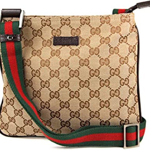 Gucci Handbags - Gucci GG Web Monogram Messenger Crossbody Bag